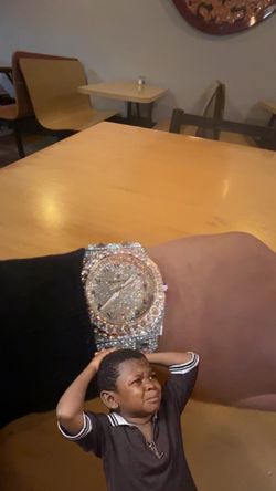 Iced out rose gold AP