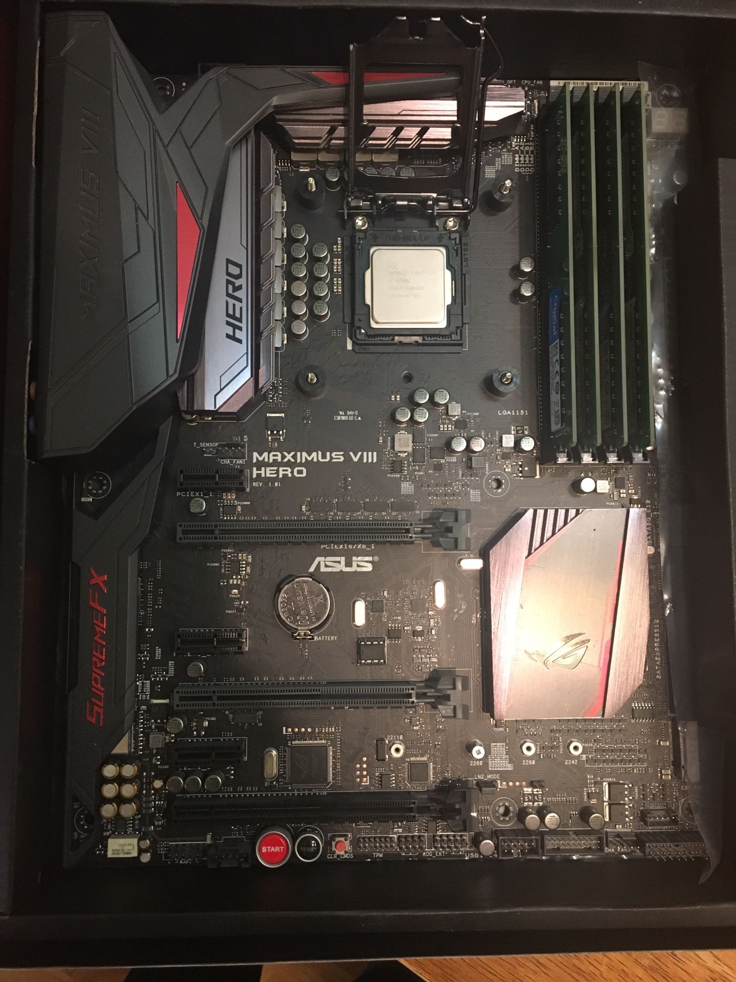 Motherboard, CPU, and RAM