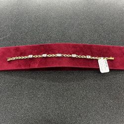 Birthstone Bracelet 14k 4.6 Grms Size 7