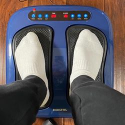 Foot Massager & Vibrator, Electric Shiatsu Foot Vibration Massage Machine for Circulation and Pain Relief, Neuropathy, Plantar Fasciitis, Also Suitabl