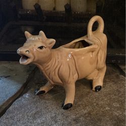 Vintage Brown Cow Creamer Container 