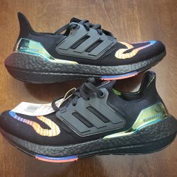 adidas Ultraboost 22 Linear Black Energy Multicolor Shoes (HQ0965) Men Size 8