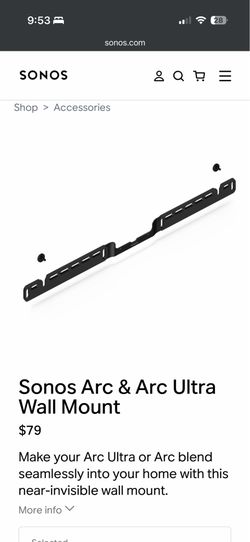 Sonos Arc Ultra Wall Mount