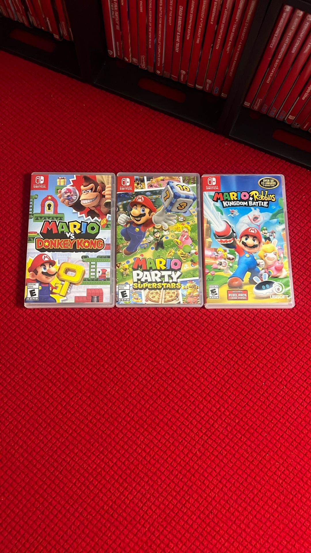 Nintendo Switch Games. Mario Vs Donkey Kong, Mario Party Superstars, Mario + Rabbids Kingdom Battle 