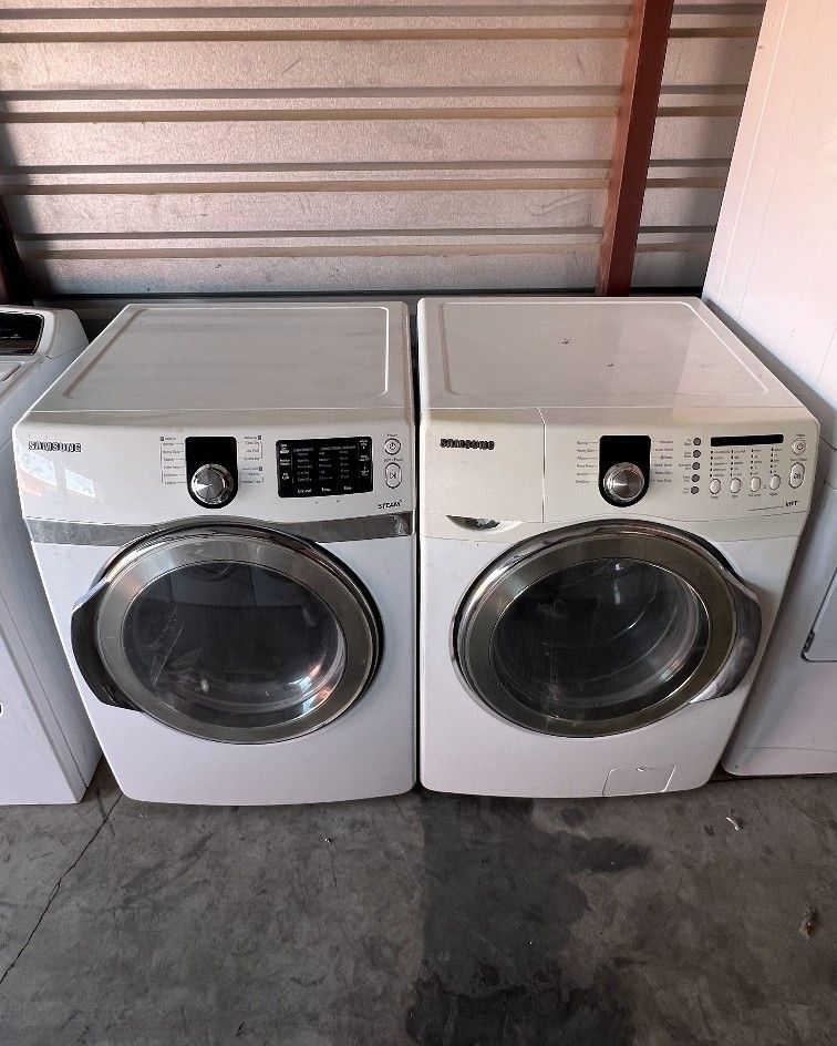 White Samsung Washer And Electric Dryer