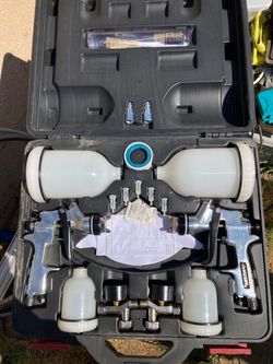 husky hvlp spray gun kit gravity feed