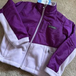 New With Tags Warm Fleece Zip Up Jacket Columbia Youth XS