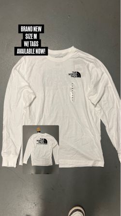 North Face white long sleeve