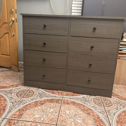Grey 8 Drawer Dresser 