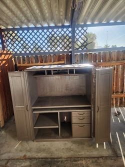 Computer Armoire Desk / Home Office Workstation