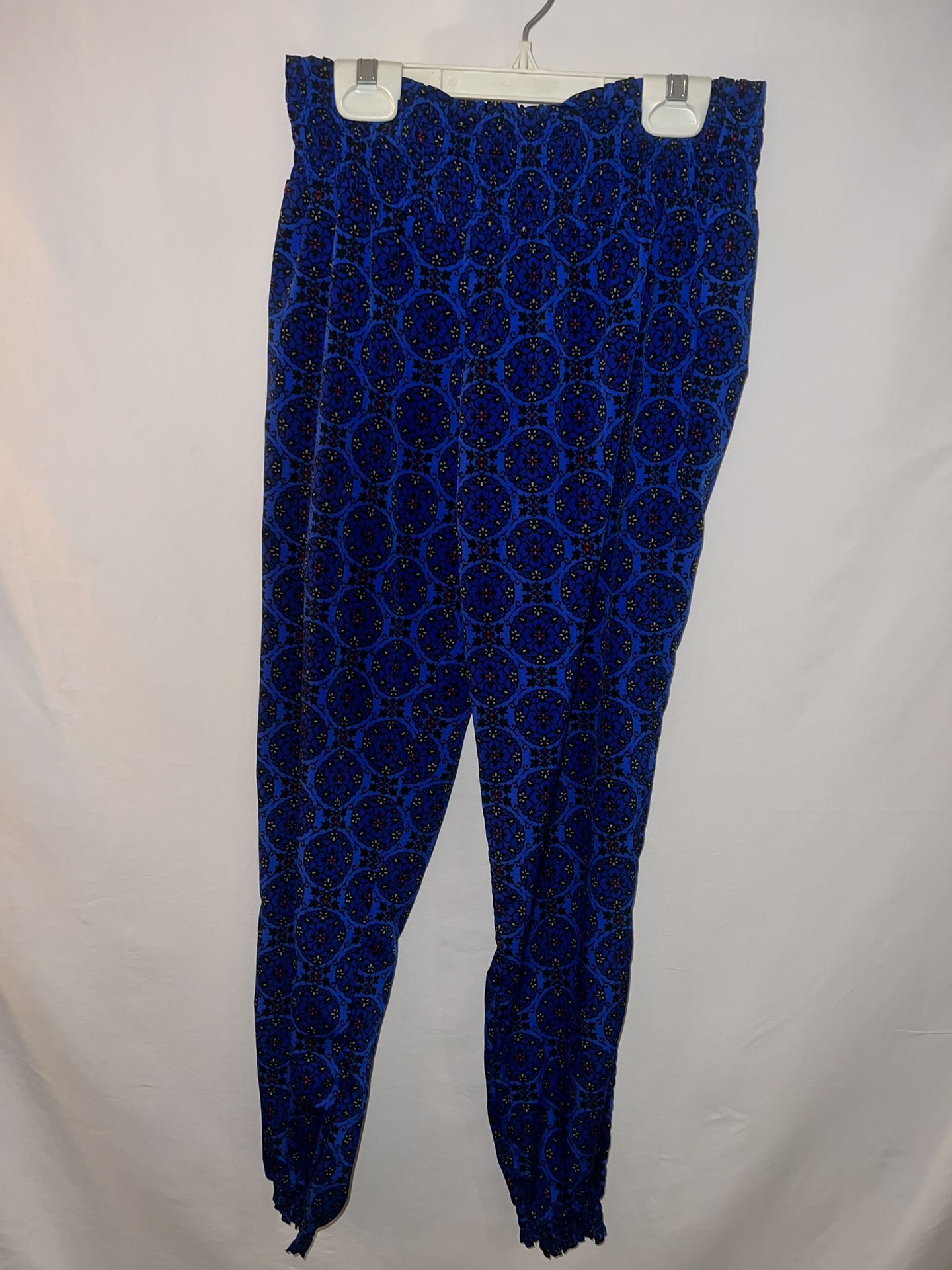 Ladies Womens Small aerie blue fun printed soft joggers so cute