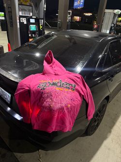 Sp5der Pink Hoodie Sweatshirt