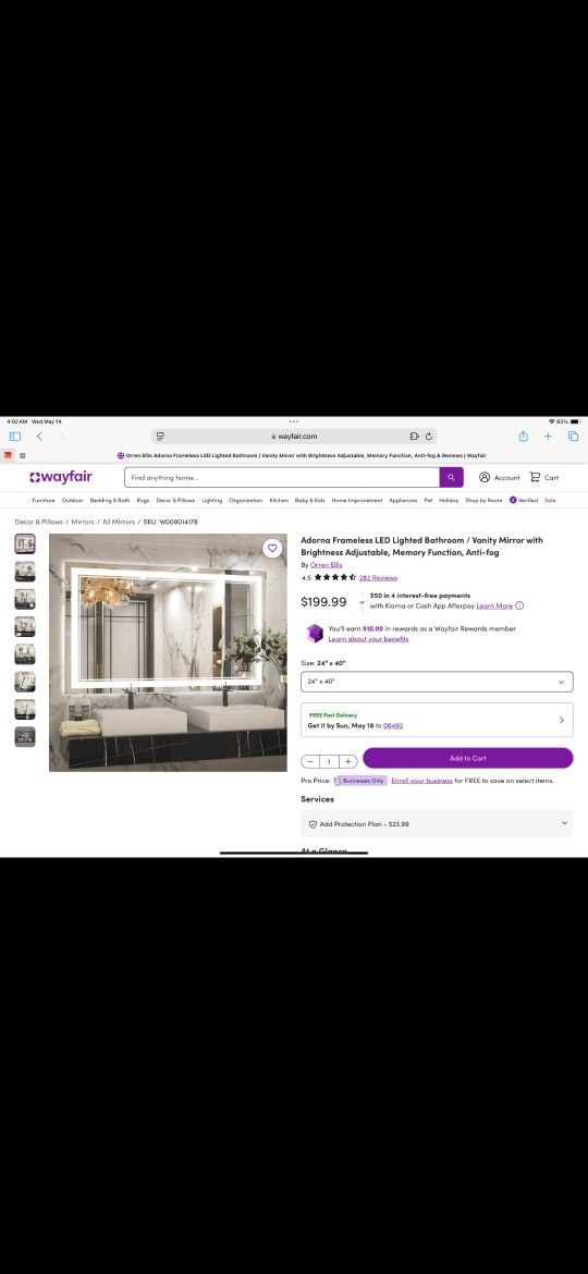 Bathroom/Vanity Mirror .