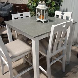 Farmhouse Style Counter Height Table Set 