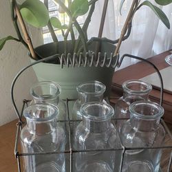 Rustic metal bottle carrier