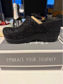 Dansko - Professional Black Glitter Clogs Size 40