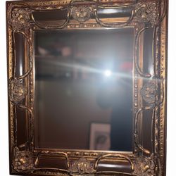 Vintage 1970s French Renaissance Style Carved Gilt Wood Frame Beveled Mirror