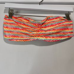 Pink Victoria’s Secret Women’s Chevron Print Lace Bandeau Pink Size Large NWOT