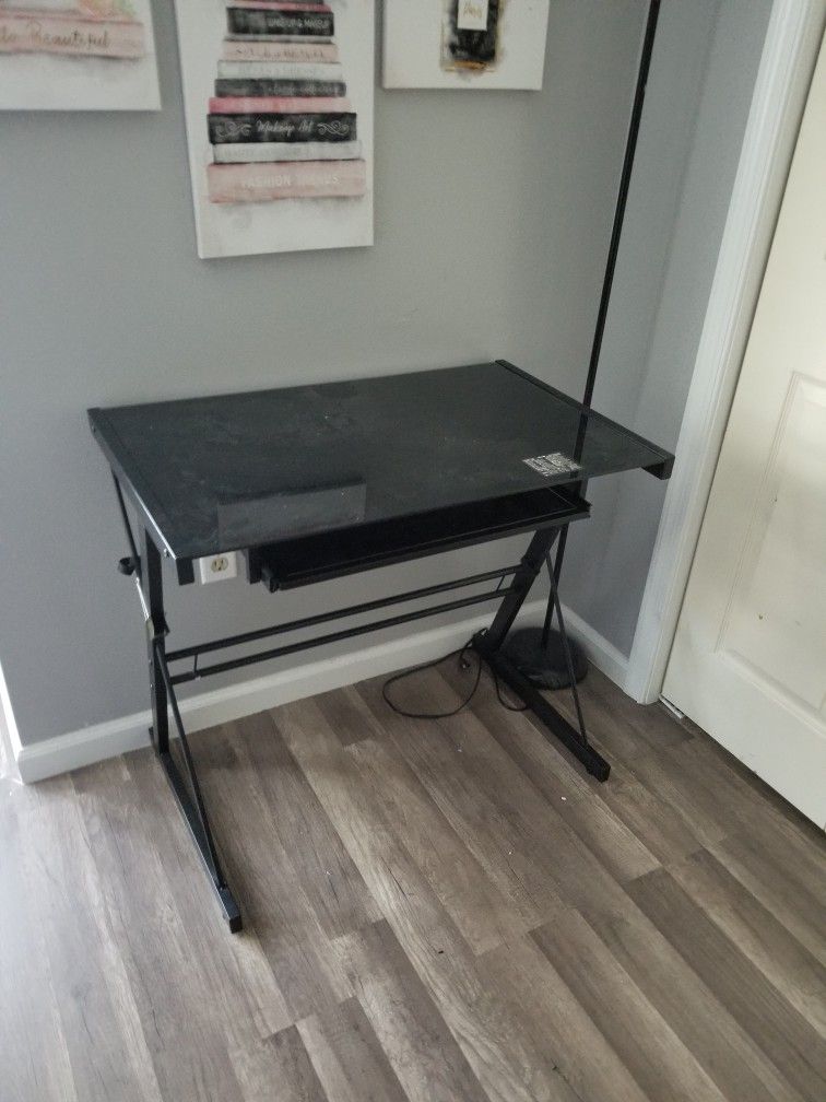 Small Glass Desk Great Condition Don't Need Used 