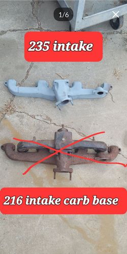 Chevy intake 235 dual exhaust
