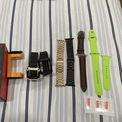 Apple Watch bands , screen protector , charging dock 