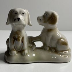 Beagle Dog Pals Puppies High Gloss Ceramic Figurine Made in Brazil
