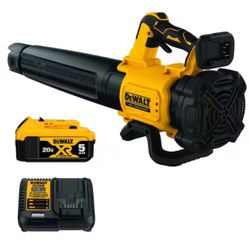 Dewalt 20V MAX 125 MPH 450 CFM Brushless Cordless Battery Powered Blower Kit with (1) 5 Ah Battery & Charger
