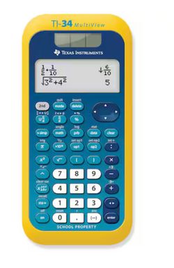 Texas Instruments TI-34 MultiView Scientific Calculator w/ Slide Cove