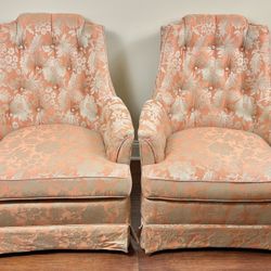 1970s Woodmark Originals Tufted Club Chairs