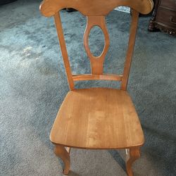 Maple Dining Chairs with Oval Back
