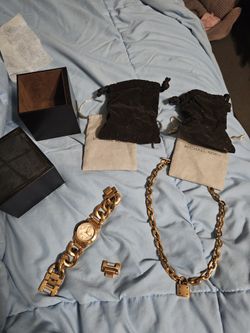 Michael Kors Watch And Matching Chain