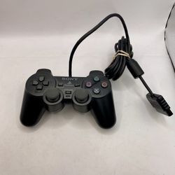 Sony PlayStation 2 PS2 Controller OEM DualShock 2 Black SCPH-10010 Tested Genuin