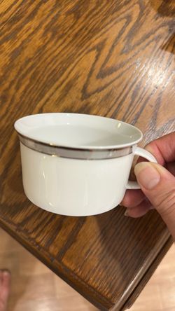 Set of Rosenthal platinum edged China for 4, with serving pieces