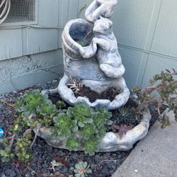 Stone Planter With Succulents 