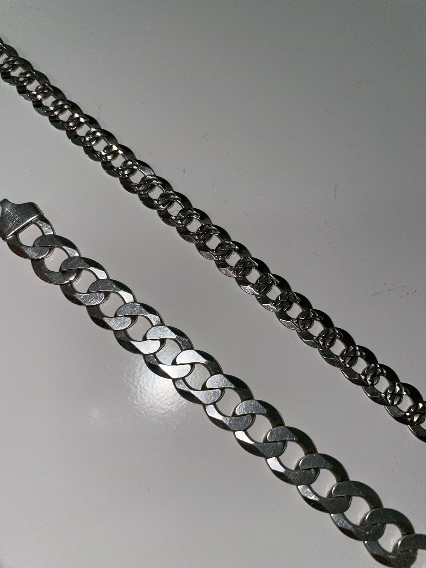 925 Silver Chain And Bracelet