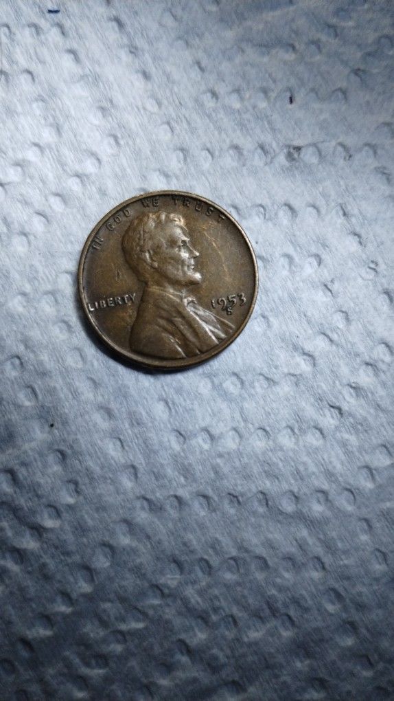 1953 S One Cent Penny 