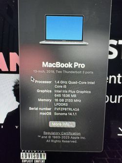 2019 13 Inch MacBook Pro