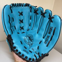 Teal Florida Marlins Blockbuster Video Vintage Glove 