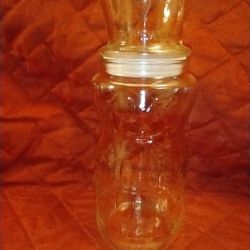Vintage Mr Peanut 75th Birthday Glass Jar w/Lid
