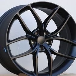 Tesla M3 18” Blk New Zero G Style Lite Weight Rims Tires Set 