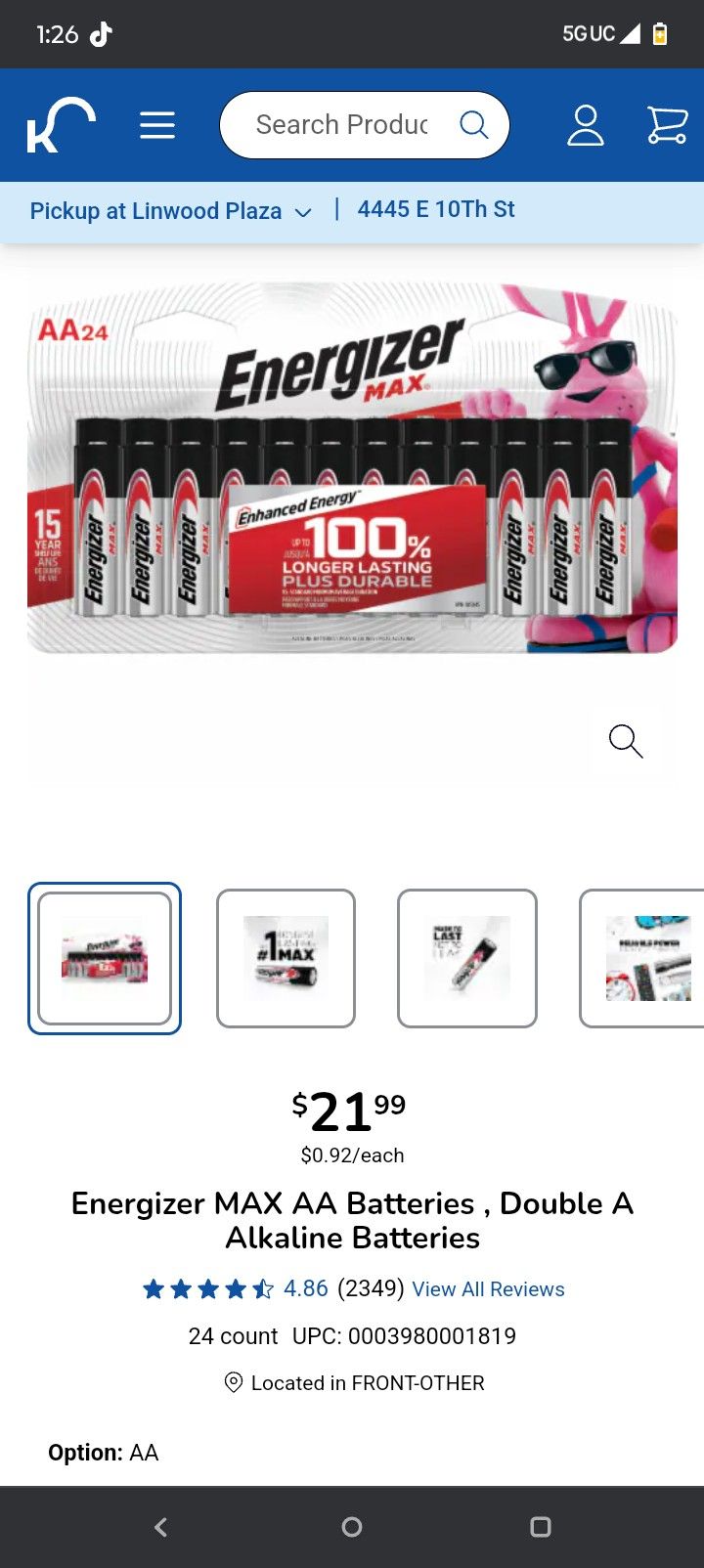 Energizer Max Batteries 24 Pack