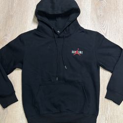 NEW Nike Air Jordan Supreme Hooded Sweatshirt FW24 Black Size Medium 