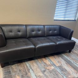 Brand New dark Brown Leather Couch 