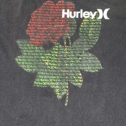 Hurley Shirt Adult Extra 2XLarge Black Graphic Cotton Short Sleeve Surf Wear Mens