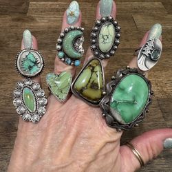 Sterling Turquoise Rings Available 