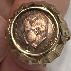 1960s JFK Commemorative 333 Gold Coin Ring