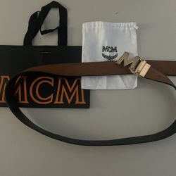 MCM Brow Reversible Belt With Bag