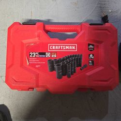 Craftsman 23-piece 1/2-inch Drive Metric and SAE Deep Impact Socket Se