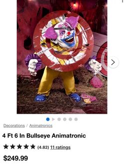 Spirit Halloween 4 Ft 6 In Bullseye Animatronic New