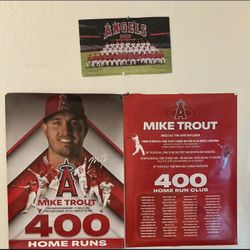 Angels Team Photo And Mike Trout Poster